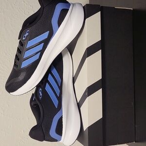 Adidas Runfalcon 5 Mens Black And Blue Athletic Shoes